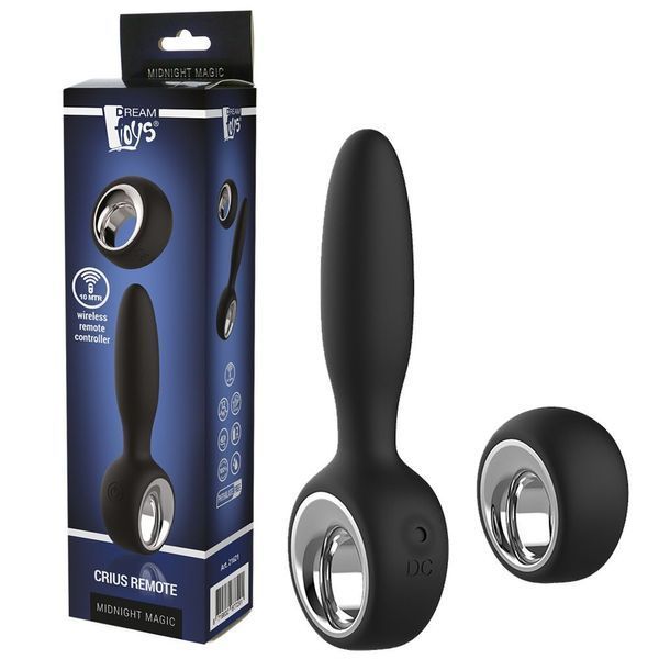 Анальная пробка Dream Toys Crius Remote Plug, 15 см (черный) 62072 фото