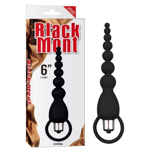 Анальний ланцюжок Black Mont Elite Power Beads, 19.5 см (чорний) 54318 фото