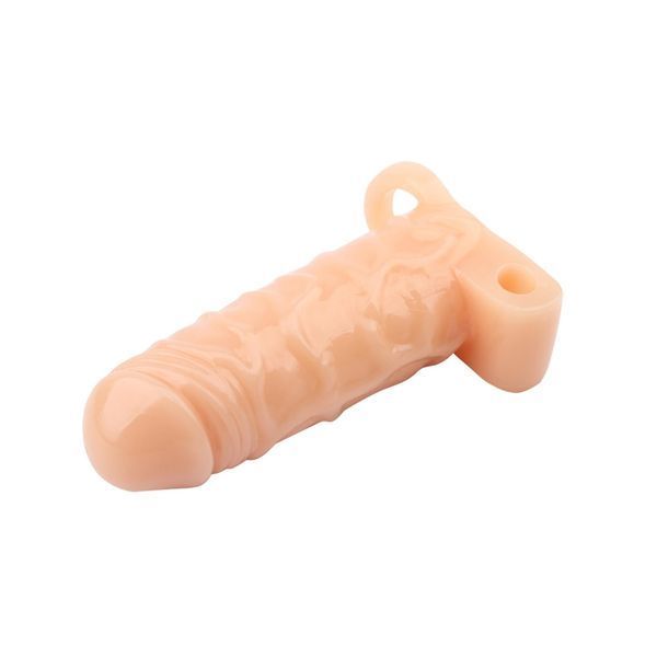 Насадка на пеніс Superme Vibrating Warrior Sleeve, 14 см (тілесний) 54236 фото