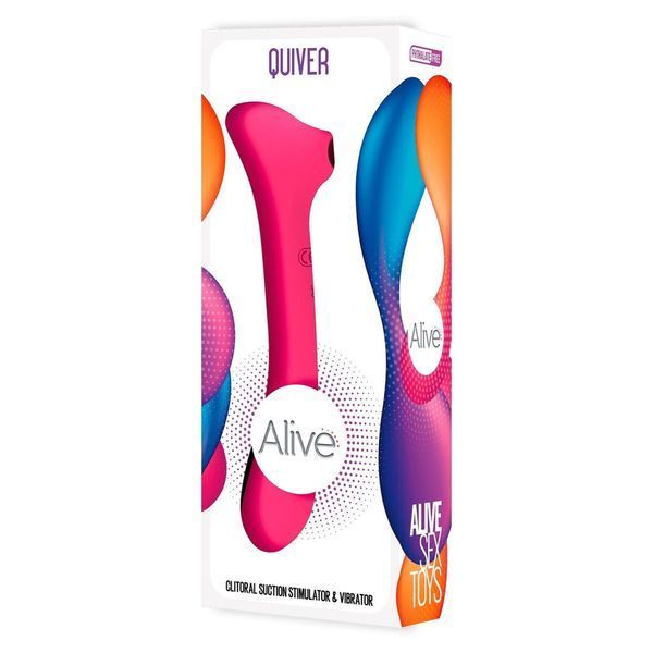 Вакуумный стимулятор клитора с вибрацией Alive New Midnight Quiver (розовый) 25842 фото