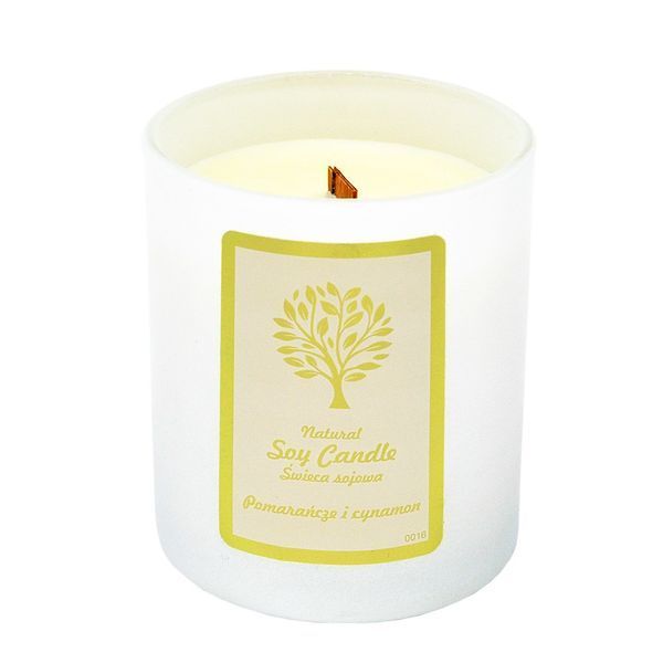 Свеча Aurora Natural Soy Candle апельсин и корица, 150 г 124916 фото