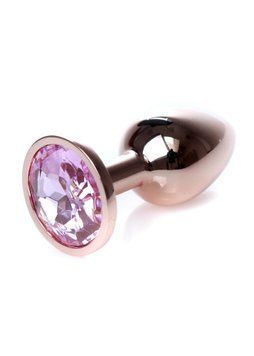 Анальна пробка з кристалом B - Series HeavyFun Plug-Jewellery, 7 см (світло-рожевий) 104086 фото