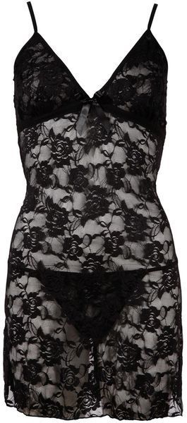 Сорочка Cottelli Lingerie Chemise, S (чорний) 83612 фото