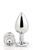 Анальна пробка Gleaming Love Silver Plug Medium, 8.3 см (прозорий) 21316 фото