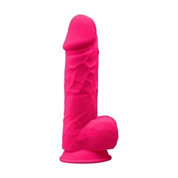 Фалоімітатор Silexd Premium Silicone Dildo Model 4 Size 8.5, 21.5 см (рожевий) 82336 фото