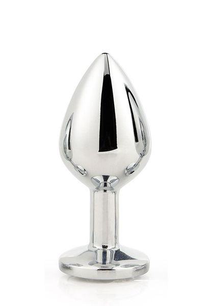 Анальна пробка Gleaming Love Silver Plug Medium, 8.3 см (прозорий) 21316 фото