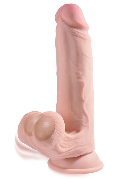 Фаллоимитатор King Cock 3D Cock Swinging Balls, 26 см (телесный) 34625_EU фото
