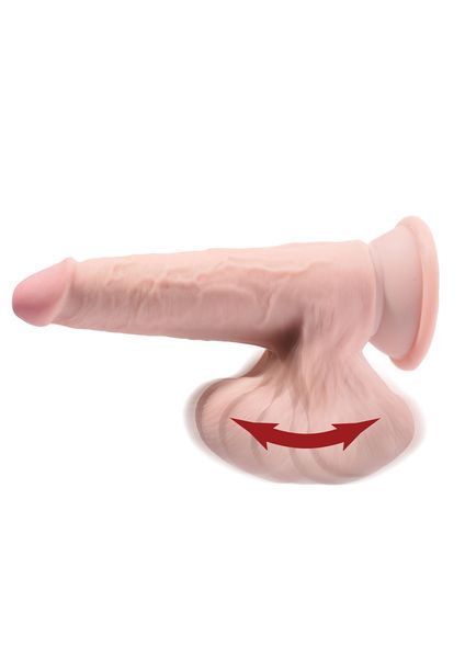 Фаллоимитатор King Cock 3D Cock Swinging Balls, 26 см (телесный) 34625_EU фото