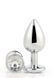 Анальна пробка Gleaming Love Silver Plug Medium, 8.3 см (прозорий) 10658_EU фото 1