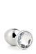Анальна пробка Gleaming Love Silver Plug Medium, 8.3 см (прозорий) 21316 фото 6