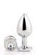 Анальна пробка Gleaming Love Silver Plug Medium, 8.3 см (прозорий) 21316 фото 5