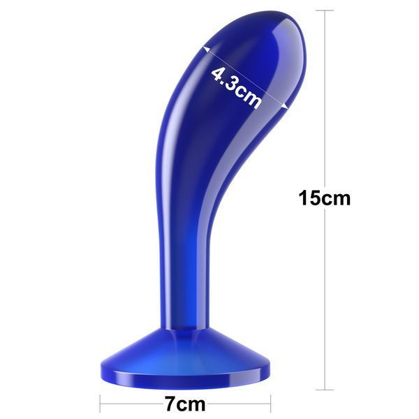 Анальна пробка Flawless Clear Anal Plug 6'', 15 см (синій) 47667 фото