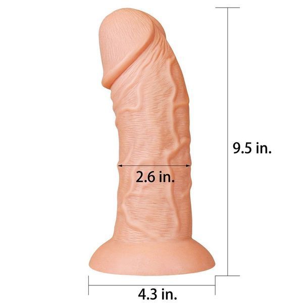 Реалистичный фаллоимитатор на присоске LoveToy Realistic, 24 см (телесный) 22106 фото Реалистичный фаллоимитатор на присоске LoveToy Realistic, 24 см (телесный) 22106 фото