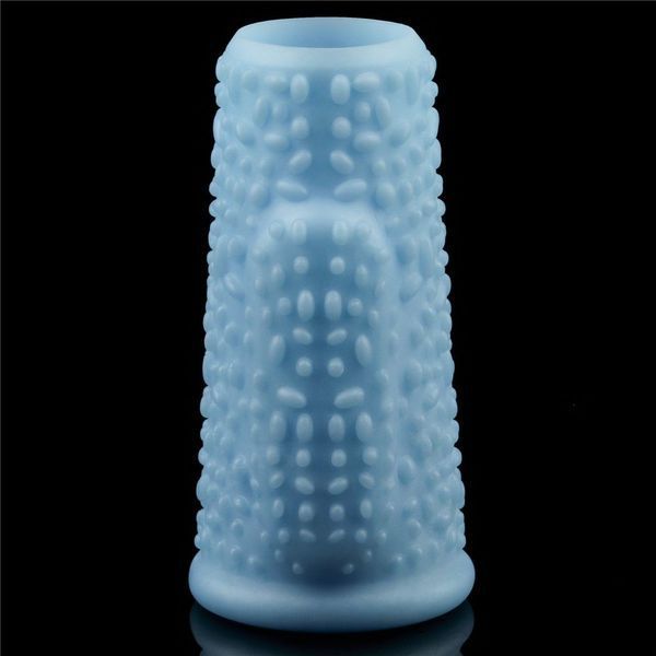Насадка на пеніс Knights Ring Vibrating Drip, 10 см (блакитний) 22143_EU фото