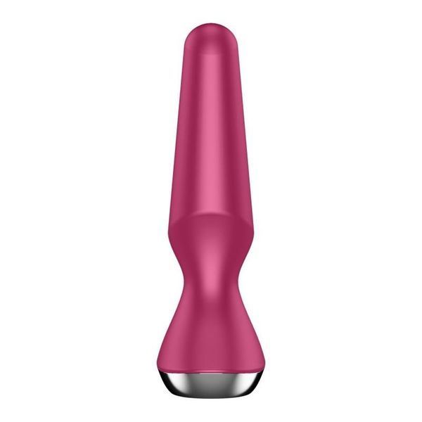 Анальна пробка, Satisfyer Plug-ilicious 2, 14 см (малиновий) 22984 фото
