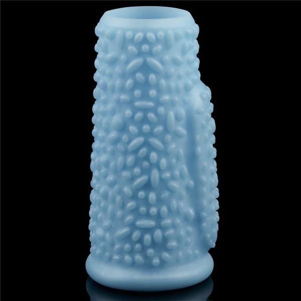 Насадка на пеніс Knights Ring Vibrating Drip, 10 см (блакитний) 22143_EU фото