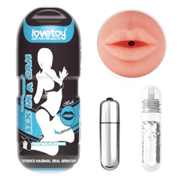 Мастурбатор Sex In A Can Mouth Stamina Tunnel Vibrating, 16 см (телесный) 14113 фото