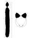 Набір Bad Kitty Pet Play Plug & Ears, 2 шт (чорний) 81730 фото 8