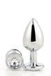 Анальна пробка Gleaming Love Silver Plug Medium, 8.3 см (прозорий) 10658_EU фото