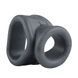 Эрекционное кольцо Boners Liquid Silicone 2 in 1 Ballstretcher (серый) 36118 фото 2