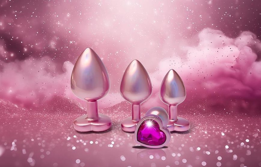 Анальна пробка Gleaming Love Pearl Pink Plug S, 7.1 см (рожевий) 63638 фото