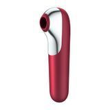 Вакуумний стимулятор клітора з вібрацією Satisfyer Dual Love (червоний) 69306 фото