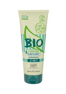 Гель для массажа и лубрикант Hot Bio 2 в 1 на водной основе, 200 мл 9874 фото