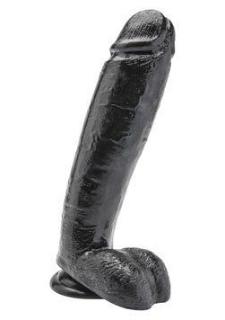 Фалоімітатор ToyJoy with Balls 10 inch, 25.5 см (чорний) 76292 фото