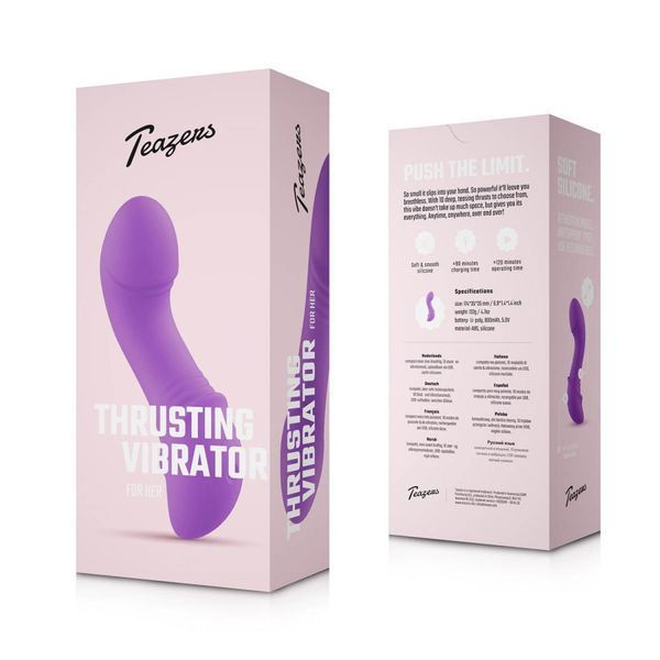 Міні-вібратор Teazers Mini Thrusting, 17.5 см (фіолетовий) 213260 фото