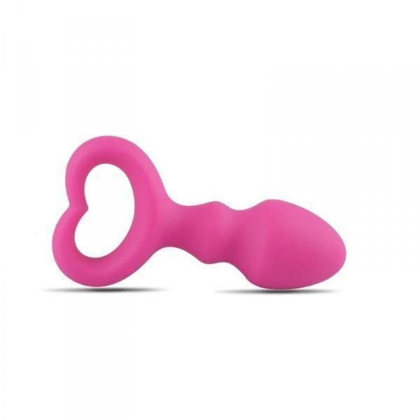Анальна пробка Toyz4lovers Heart Clip Tip, 9 см (рожевий) 74428 фото