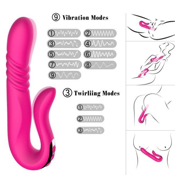 Вибратор B - Series Cute Deluxe Twirling Vibrating Thruster, 23 см (розовый) 86916 фото