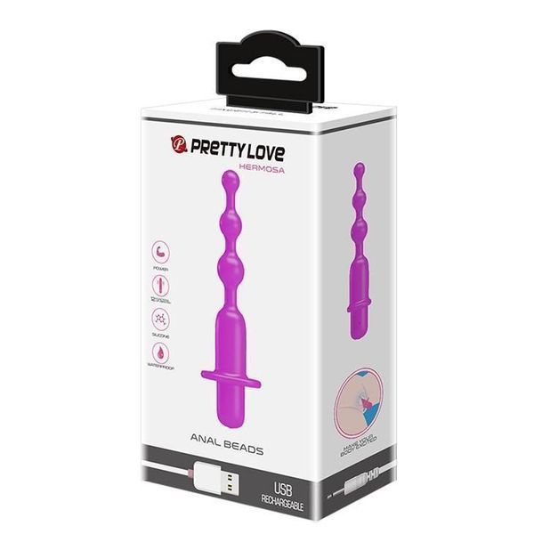 Анальная пробка Pretty Love Hermosa Anal Beads, 13,7 см (фиолетовый) 23234 фото