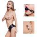 Кляп с зажимами для сосков Gag Ball With Nipple Clamps, 4 см (черный) 17960_EU фото 2