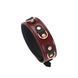 Нашийник із повідцем Liebe Seele Wine Red Leather Collar Leash and Lock (бордовий) 123388 фото 3