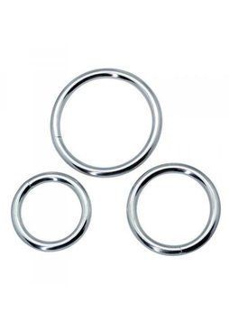 Ерекційне кільце Timeless metal rings, 3 шт (сріблястий) 47189 фото