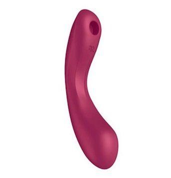 Вакуумний стимулятор клітора з вібрацією Satisfyer Curvy Trinity 1 (бордовий) 73534 фото