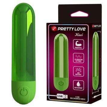 Міні-вібратор Pretty Love Kiwi Powerfull, 8 см (зелений) 123104 фото
