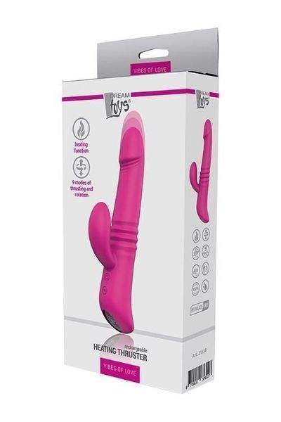 Вибратор-кролик Dream Toys Heating Thruster, 20 см (фуксия) 15090 фото