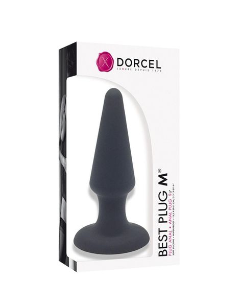 Анальная пробка Dorcel Best Plug M, 13.5х4,1см (черный) 12848 фото