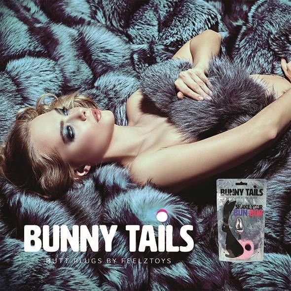 Анальна пробка FeelzToys Bunny Tails, 7х2.5 см (рожевий) 12547 фото