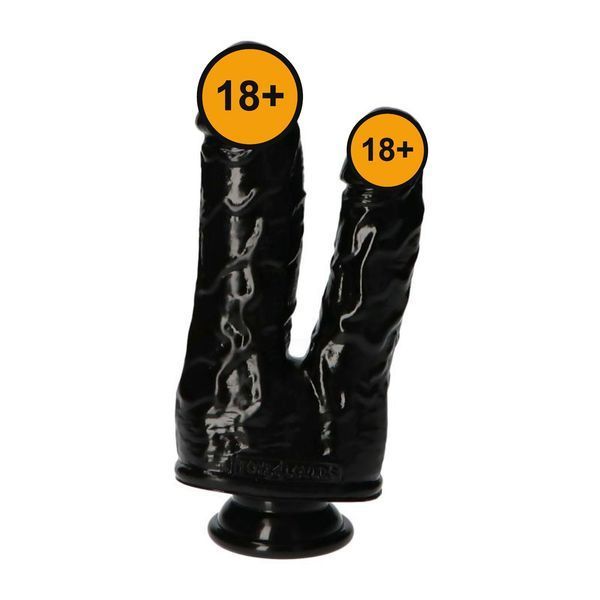Подвійний фалоімітатор Toyz4lovers Romolo e Remo 7.5", 18.5 см (чорний) 73984 фото