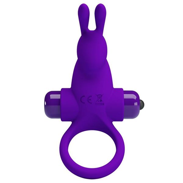 Виброкольцо Pretty Love Vibro Penis Ring Rabbit, 11,3 см (фиолетовый) 9020 фото