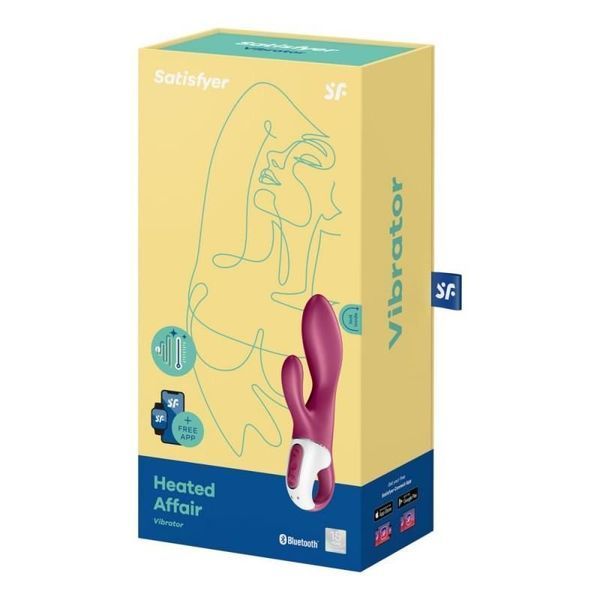 Вибратор-кролик Satisfyer Heated Affair, 20 см (бордовый) 25850 фото