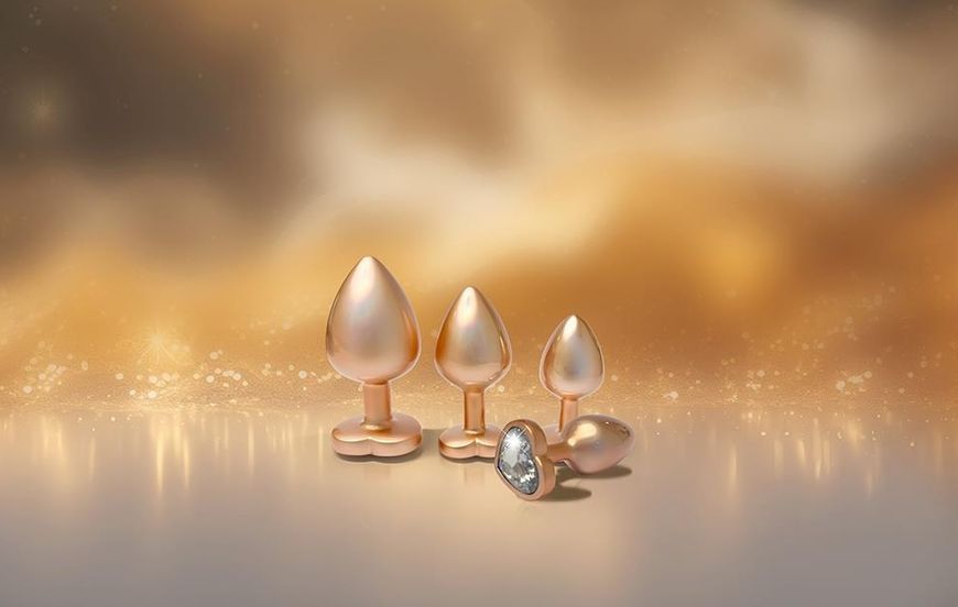 Анальная пробка Gleaming Love Pearl Gold Plug S, 7.1 см (золотой) 63646 фото