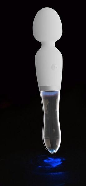 Двухсторонний стеклянный вибратор Orion Glass Vibrator 1, 21,5 см (белый) 17179 фото