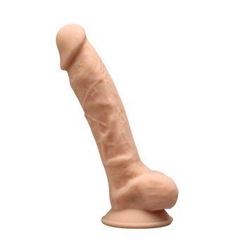 Фалоімітатор Silexd Premium Silicone Dildo Model 1 Size 7, 18,8 см (бежевий) 16484 фото