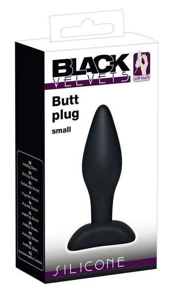 Анальна пробка Black Velvets, 9 см (чорний) 40880 фото