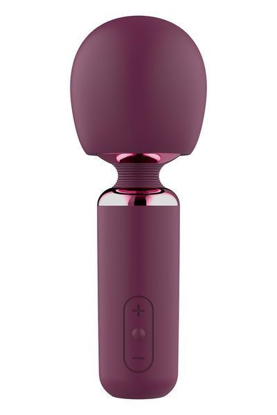 Вібромасажер Glam Bold Travel Wand, 18 см (бордовий) 54816 фото