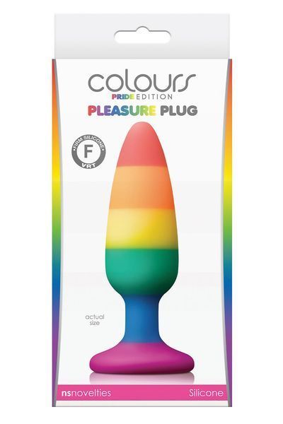 Анальна пробка Colours Pleasure Medium Plug Pride Edition, 13.3 см (мульти) 111506 фото