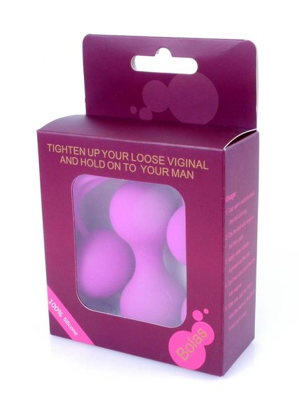 Набор вагинальных шариков Boss Series Silicone Kegal Balls, 3 шт (фиолетовый) 10031 фото